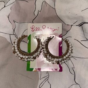 New! Lilly Pulitzer hoop earrings